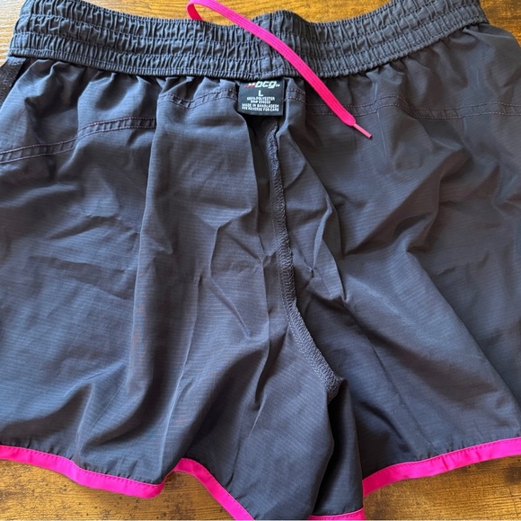bcg Athletic Shorts Women Size Large Gray Pink Trim Unlined Run Walk Workout Gym - Picture 11 of 11